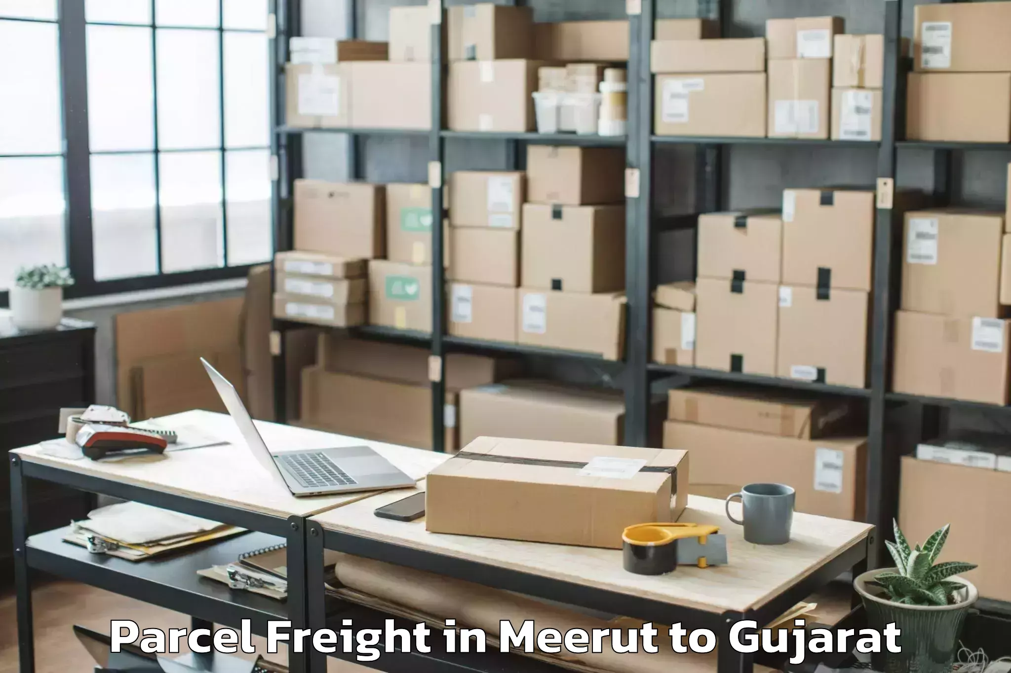 Get Meerut to Jhagadia Parcel Freight